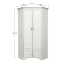 Sarokszekrény, alpesi fehér, KENTAK SZFN2D