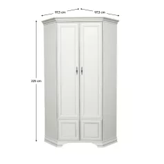 Sarokszekrény, alpesi fehér, KENTAK SZFN2D