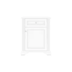 White 007-1 komód 1d1s havas kőris/srebr fenyő