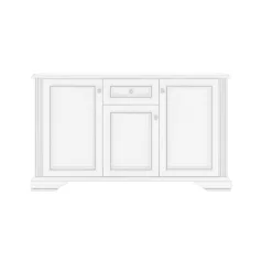 White 009 komód 3d1s havas kőris/ezüst fenyő