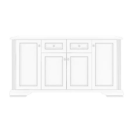 White 009-1 komód 4d2s havas kőris/ezüst fenyő