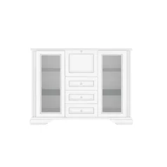 White 009-2 komód 2w3s1b havas kőris/ezüst fenyő