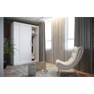 Sara 160 cm tolóajtós gardróbszekrény fehér