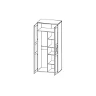 Tina 006 polcos/akasztós szekrény szf2d fenyő canyon/tölgy truffel