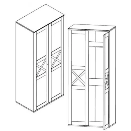 Tina 007 akasztós szekrény szf2d fenyő canyon/tölgy truffel