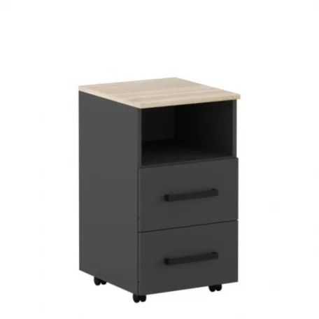 Office New gurulós konténer sonoma tölgy/antracit KON2S