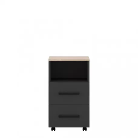 Office New gurulós konténer sonoma tölgy/antracit KON2S