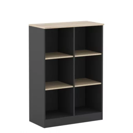 Office New könyvespolc sonoma tölgy/antracit KOM80