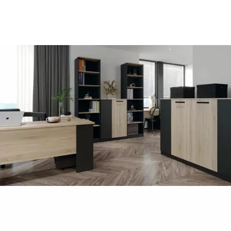 Office New könyvespolc sonoma tölgy/antracit REG60