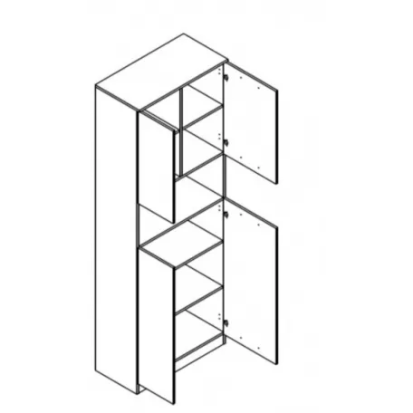 Office New polcos szekrény sonoma tölgy/antracit REG4D