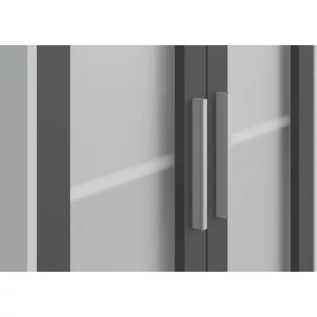 KABI REG2W2D polcos szekrény hamu/antracit 