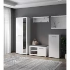 Flames szekrény 1D1L fehér/magasfényű fehér