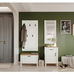 Kandy komód Kom1D1S alpesi fehér/sötét tölgy