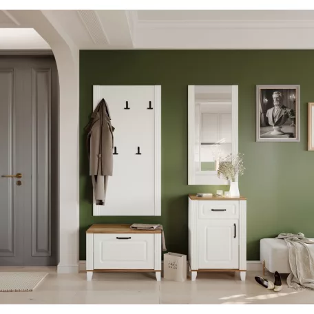 Kandy komód Kom1D1S alpesi fehér/sötét tölgy