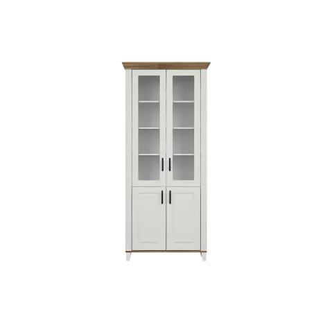 Kandy vitrin Reg2D2W alpesi fehér/sötét tölgy