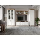 Kandy vitrin Reg2D2W alpesi fehér/sötét tölgy