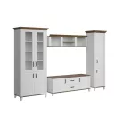 Kandy vitrin Reg2D2W alpesi fehér/sötét tölgy