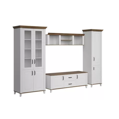 Kandy vitrin Reg2D2W alpesi fehér/sötét tölgy