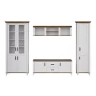 Kandy vitrin Reg2D2W alpesi fehér/sötét tölgy