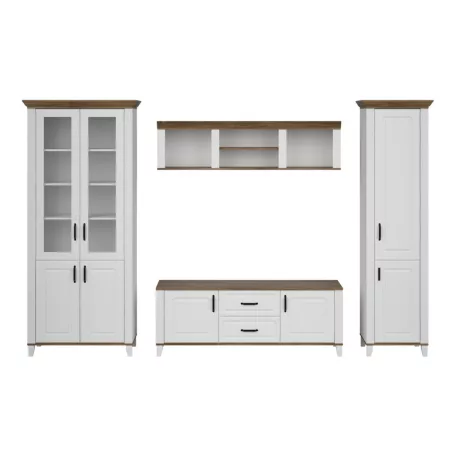 Kandy vitrin Reg2D2W alpesi fehér/sötét tölgy