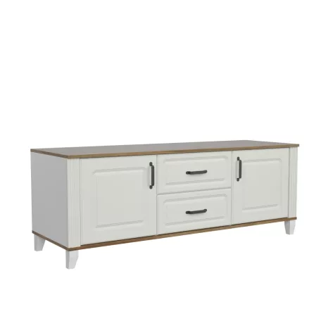 Kandy Tv szekrény 2D2S alpesi fehér/sötét tölgy