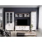 Kandy Tv szekrény 2D2S alpesi fehér/sötét tölgy