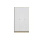 Nepon gardróbszekrény cremona tölgy/fehér SZF3D2Sn