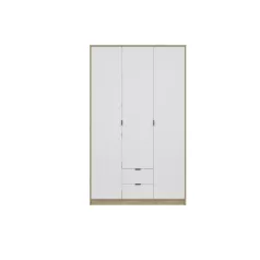 Nepon gardróbszekrény cremona tölgy/fehér SZF3D2Sn