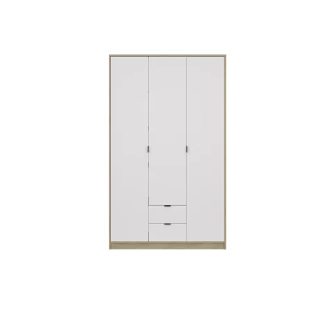 Nepon gardróbszekrény cremona tölgy/fehér SZF3D2Sn