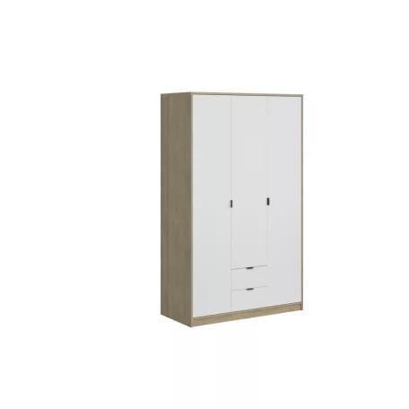 Nepon gardróbszekrény cremona tölgy/fehér SZF3D2Sn