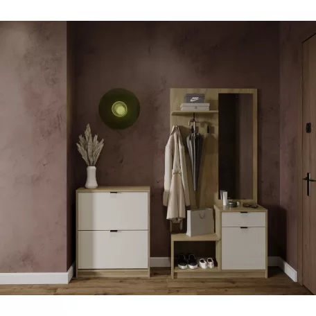 Nepon cipősszekrény cremona tölgy/fehér SFB3K