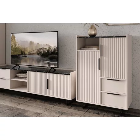 Fresko komód kasmir- sötét márvány Kom2d2s