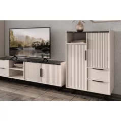 Fresko komód kasmir- sötét márvány Kom4s