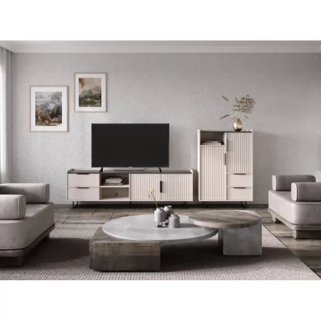 Fresko polcos gardróbszekrény szekrény kasmir- gesztenye arvadonna Szf2d2s