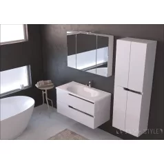   PIRAMIDA EURIDIKA fali függesztett fürdőszobabútor öntött műmárvány mosdóval 100 cm