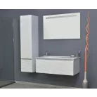 TMP TROYA100 fali fürdőszobabútor Akrivit öntött márvány mosdóval 100 cm