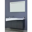 TMP SMYRNA 120 fali fürdőszobabútor - FEKETE - Akrivit öntött márvány mosdóval - 120 cm