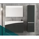 TMP SMYRNA 120 fali fürdőszobabútor - FEKETE - Akrivit öntött márvány mosdóval - 120 cm