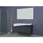 TMP SMYRNA 120 fali fürdőszobabútor - FEKETE - Akrivit öntött márvány mosdóval - 120 cm