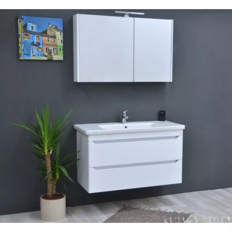 TMP SHARP Tükrös fürdőszobai szekrény LED világítással - 75 cm