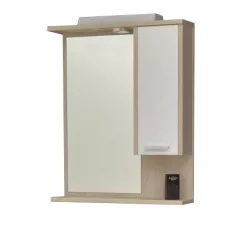   TMP ZX - SONOMA - Tükrös fürdőszobai szekrény LED világítással - 75 cm