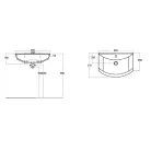 TMP ZX 65 - SONOMA - lábon álló fürdőszobabútor Sanovit ZENON - 6065 porcelán mosdóval - 65 x 47 cm