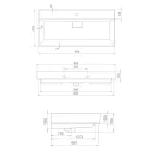 TMP SHARP fali fürdőszobabútor CeraStyle SHARP - 37500 - 1 csaplyukkal - 100 x 48 cm