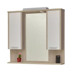   TMP ZX - SONOMA - Tükrös fürdőszobai szekrény LED világítással - 95 cm