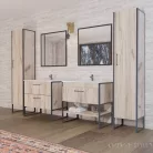 TMP IRON 75 lábon álló fürdőszobabútor 75 cm Sanovit ATRIA 9075 porcelán mosdóval 75 x 45,5 cm