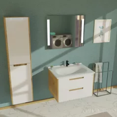   TMP GOLDY 75 fali fürdőszobabútor porcelán mosdóval - 75 cm