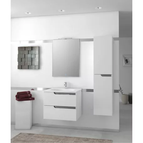 PIRAMIDA EURIDIKA fali függesztett fürdőszobabútor öntött márvány mosdóval 65 cm