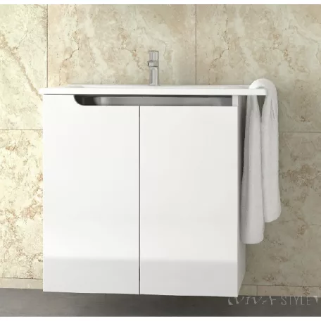 PIRAMIDA EURIDIKA fali függesztett / álló fürdőszobabútor öntött márvány mosdóval 80 cm