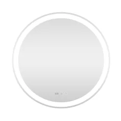   Viva AURA Led TOUCH fürdőszobai tükör - páramenetesítővel - órával - átm. 60 cm