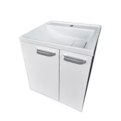   PIRAMIDA EURIDIKA 50L fali / álló fürdőszobabútor öntött műmárvány mosdóval 50 X 38 cm